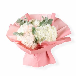 Buchet hortensii cu ambalaj