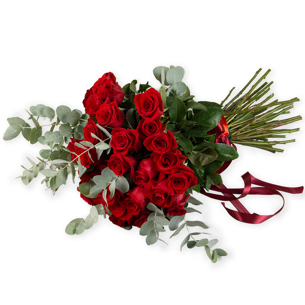 Buchet trandafiri rosii fara ambalaj - imagine 2