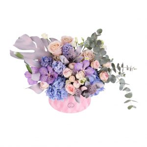 Happy Box mov cu roz